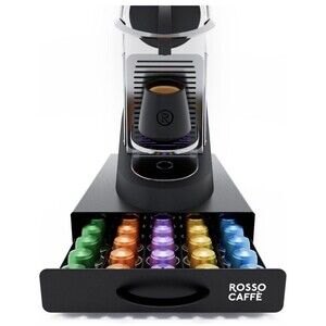 ROSSO CAFFÈ - Coffee Capsule Drawer Organizer, Holds Up to 45 capsules, Spa